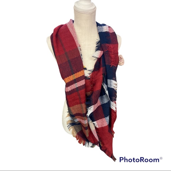 NWT The Pink Room Plaid Infinity scarf - Picture 2 of 6
